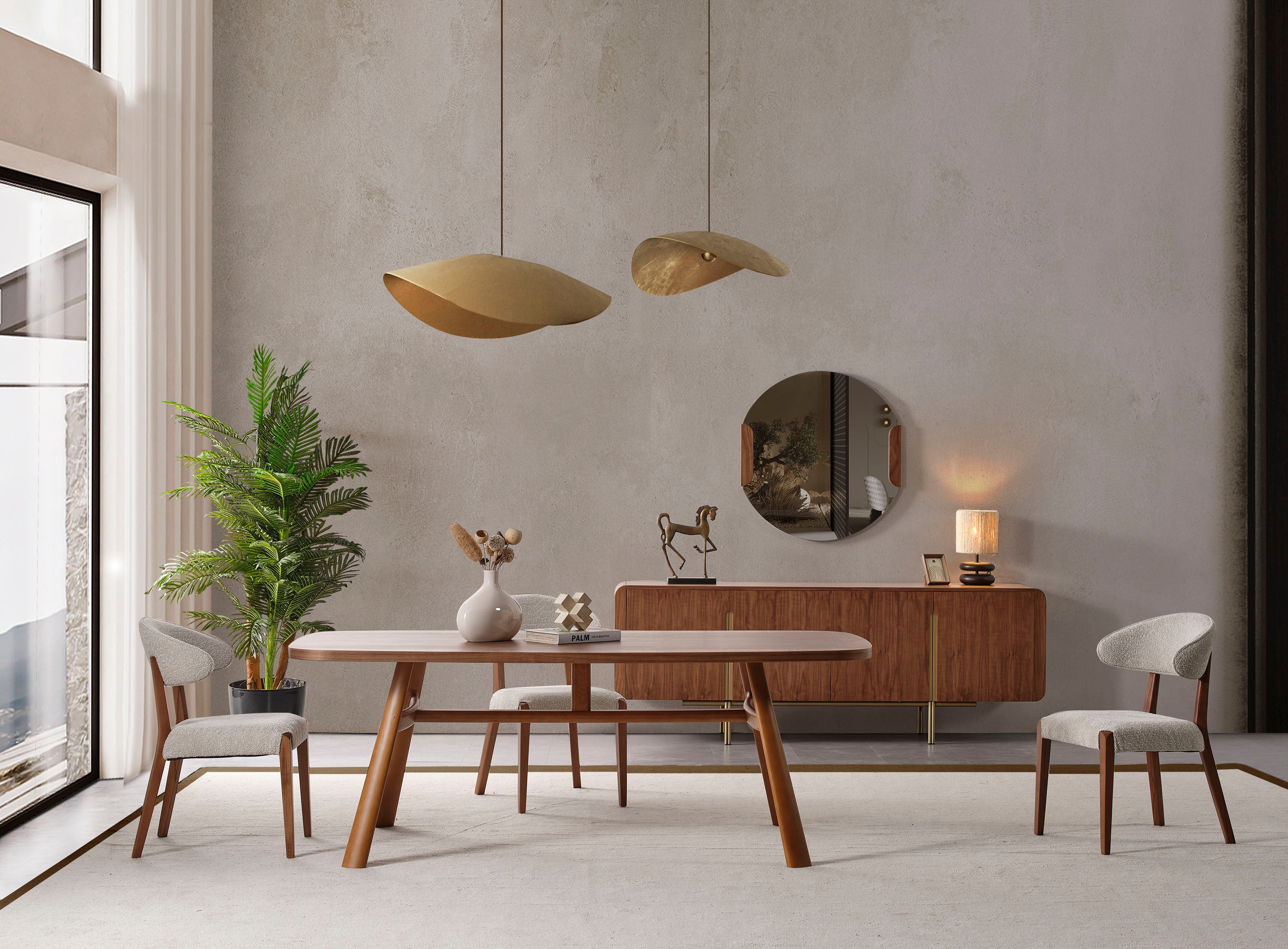 Бюфет «MK 30» + огледало, с естествен фурнир