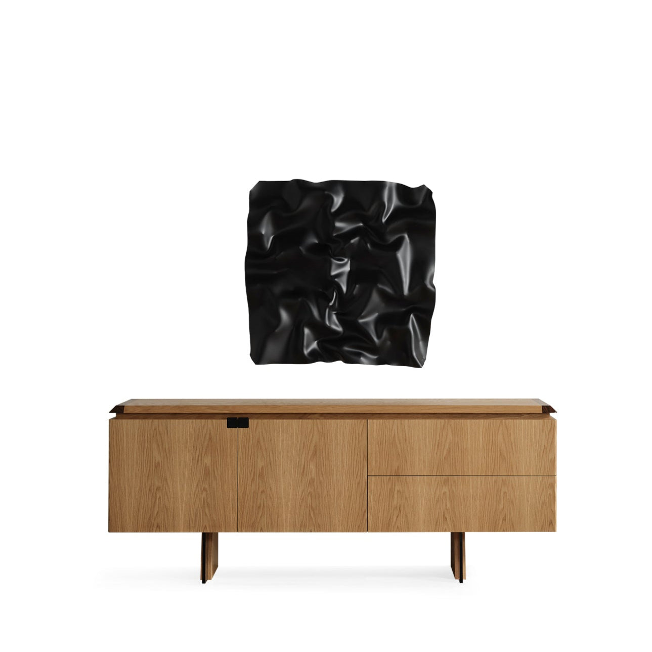 Бюфет «MK 40» с естествен фурнир, размер 208х82х49см