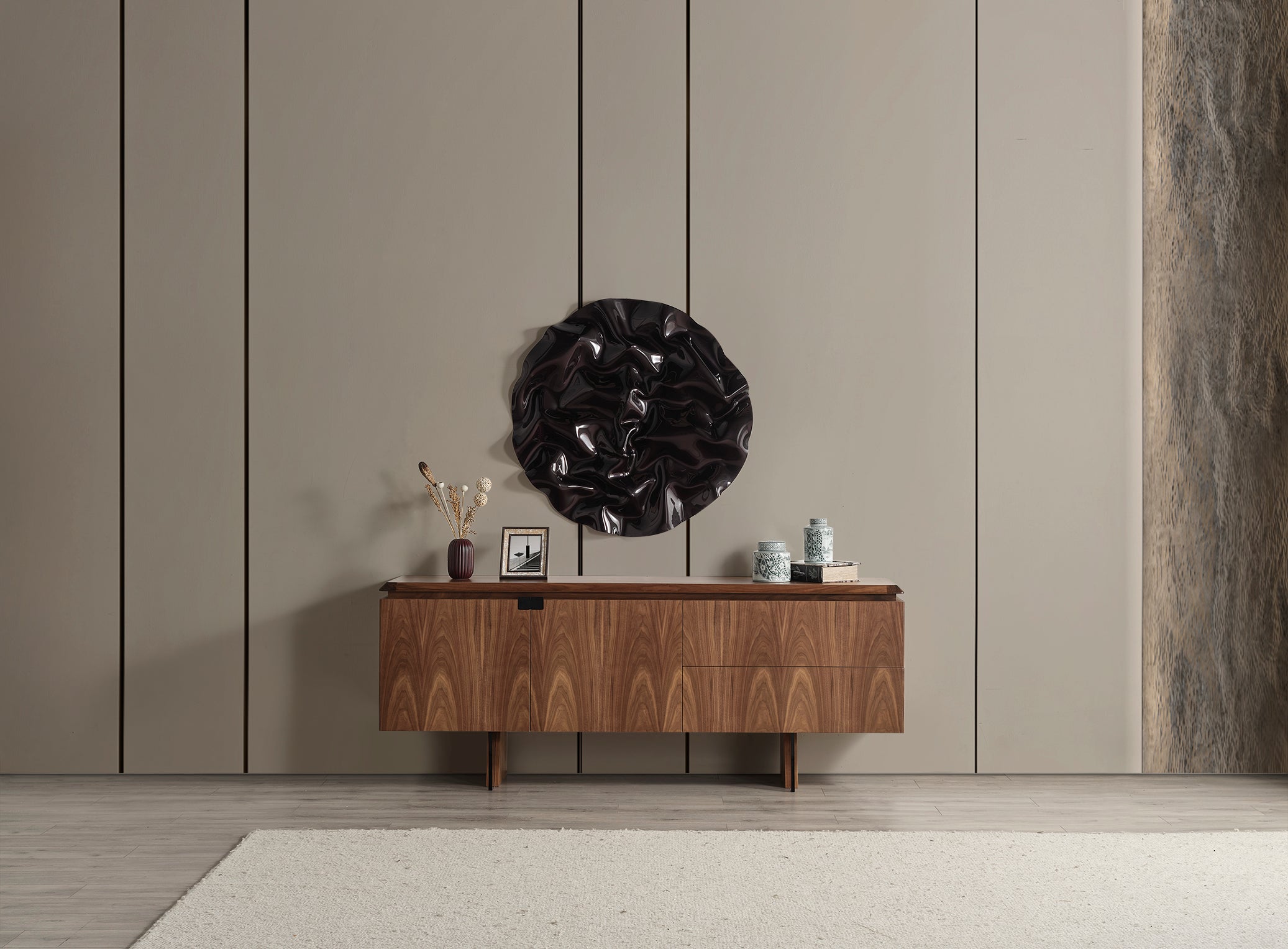 Бюфет «MK 41» с естествен фурнир, размер 208х82х49см