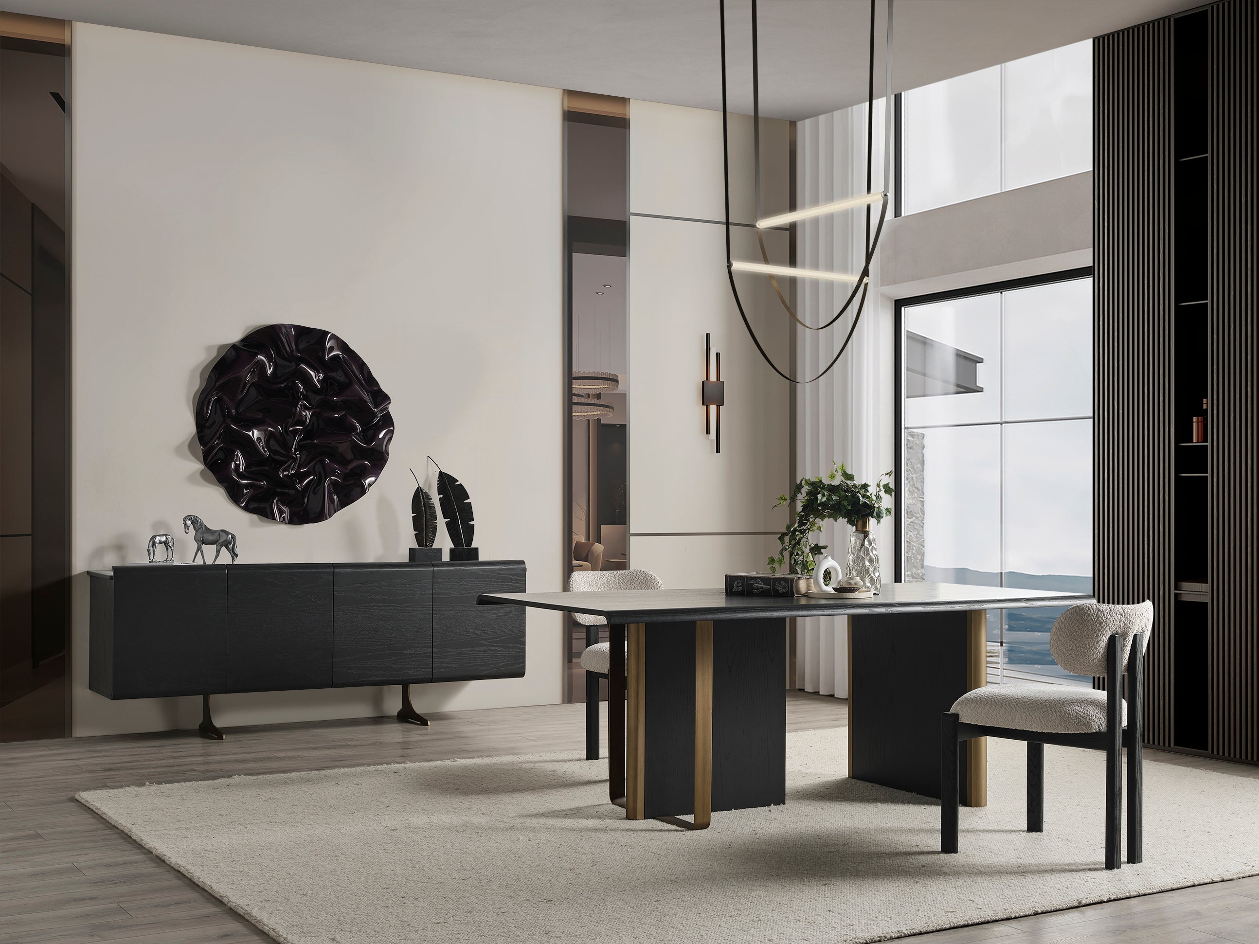 Бюфет «MK 42» с естествен фурнир, размер 208х82х48см