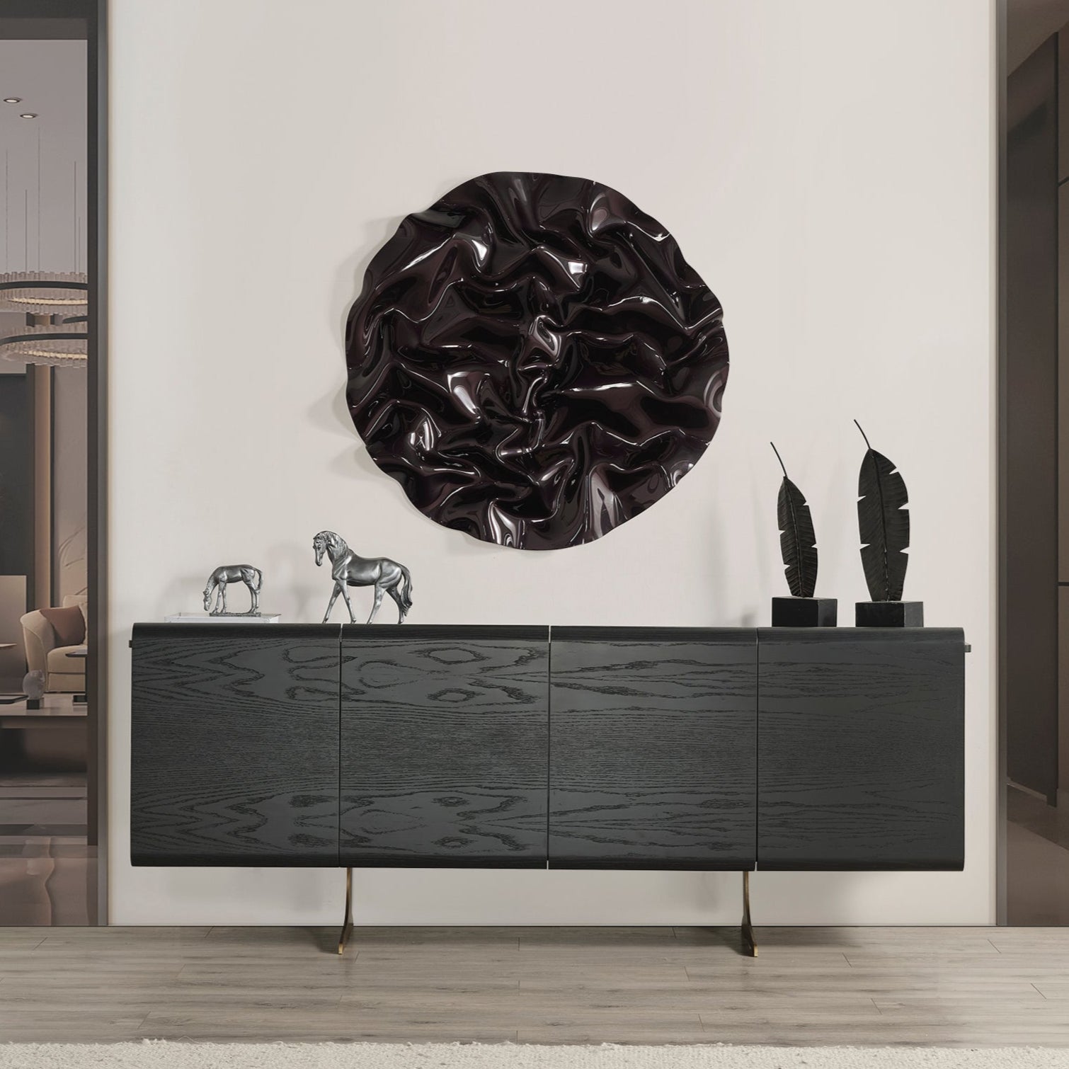 Бюфет «MK 42» с естествен фурнир, размер 208х82х48см