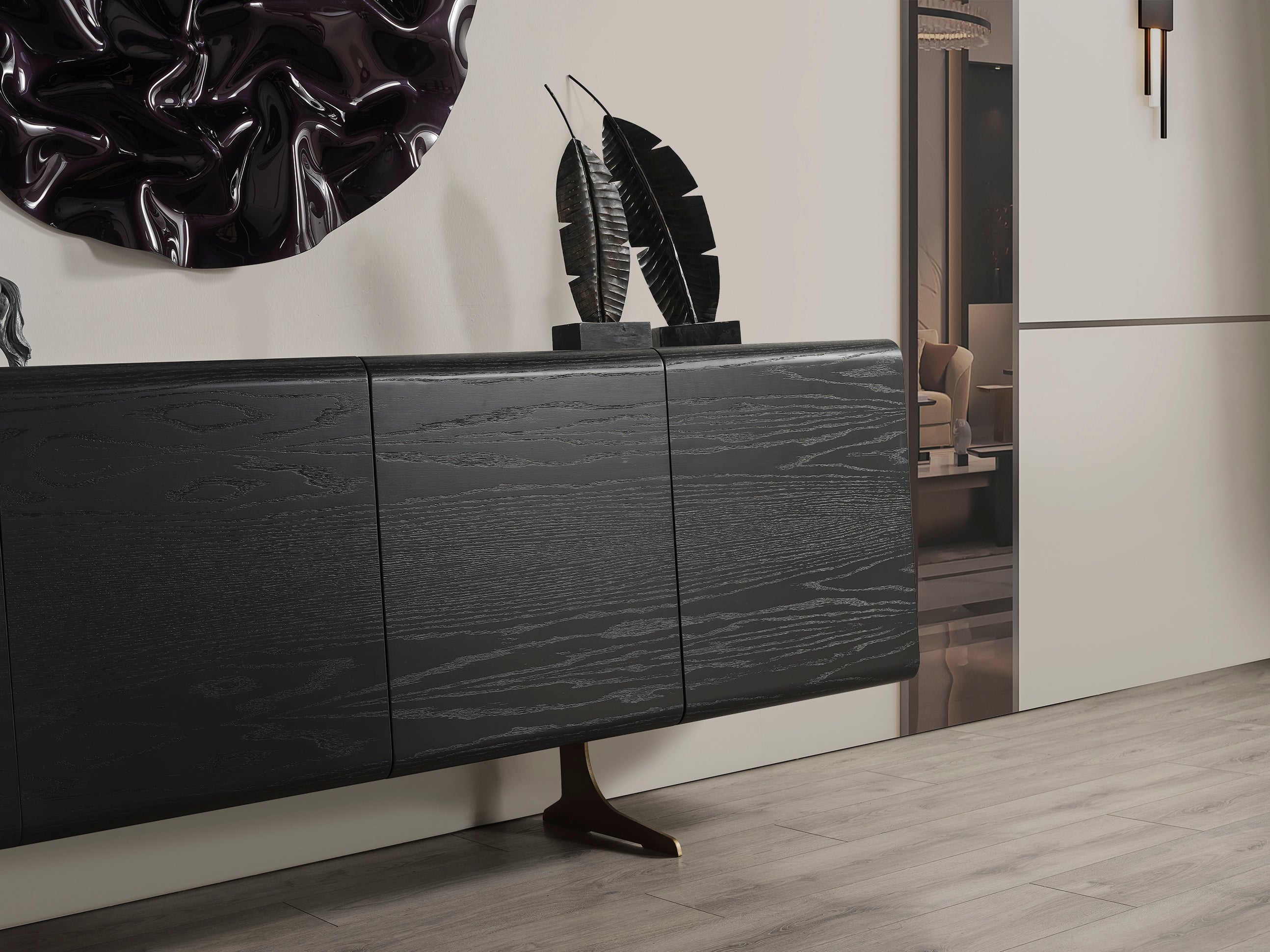 Бюфет «MK 42» с естествен фурнир, размер 208х82х48см