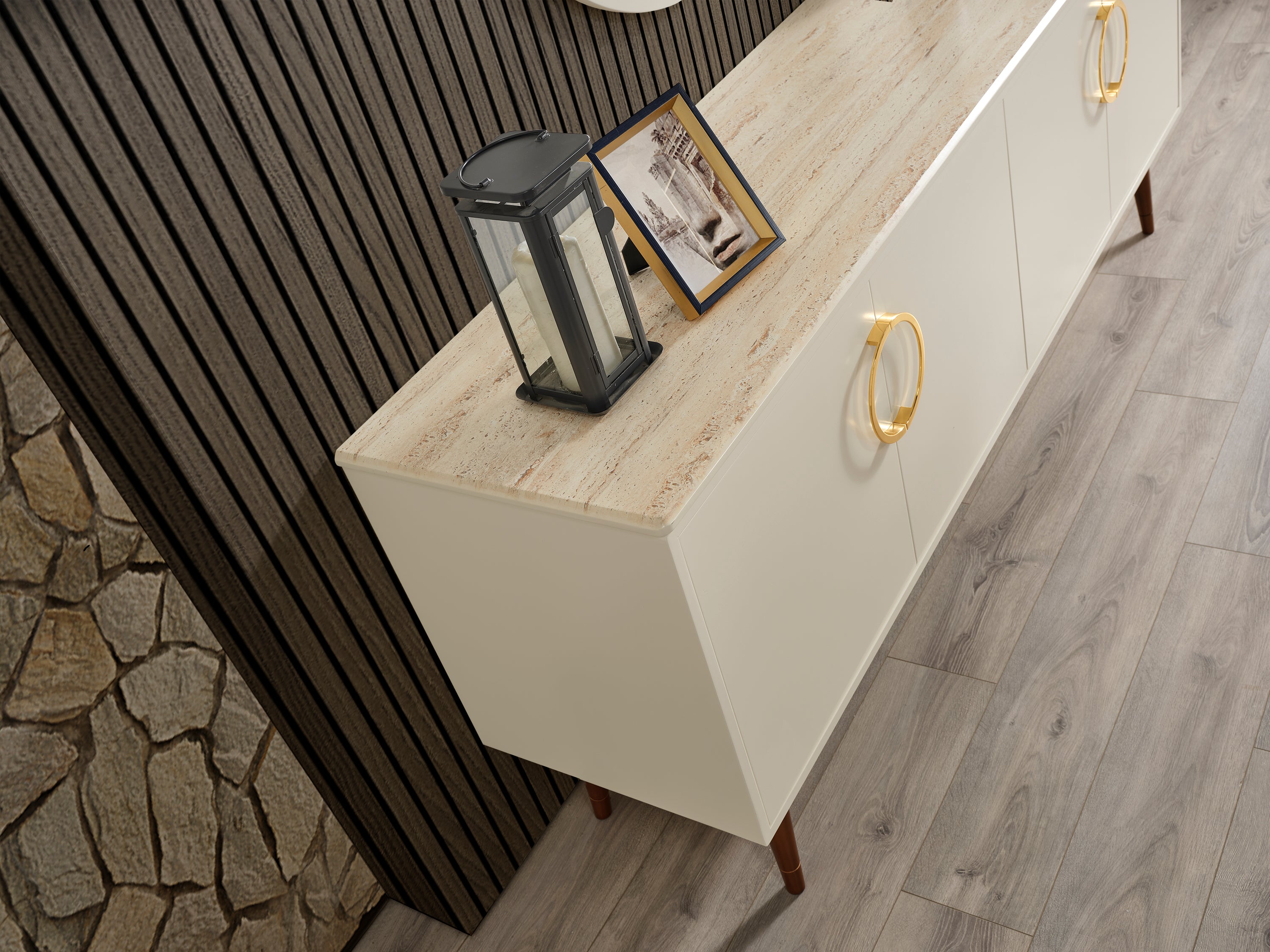 Бюфет «MK 75» с естествен фурнир, размер 205х80х48см