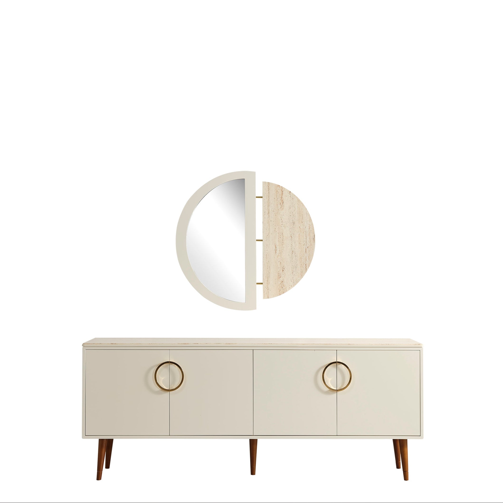 Бюфет «MK 75» с естествен фурнир, размер 205х80х48см