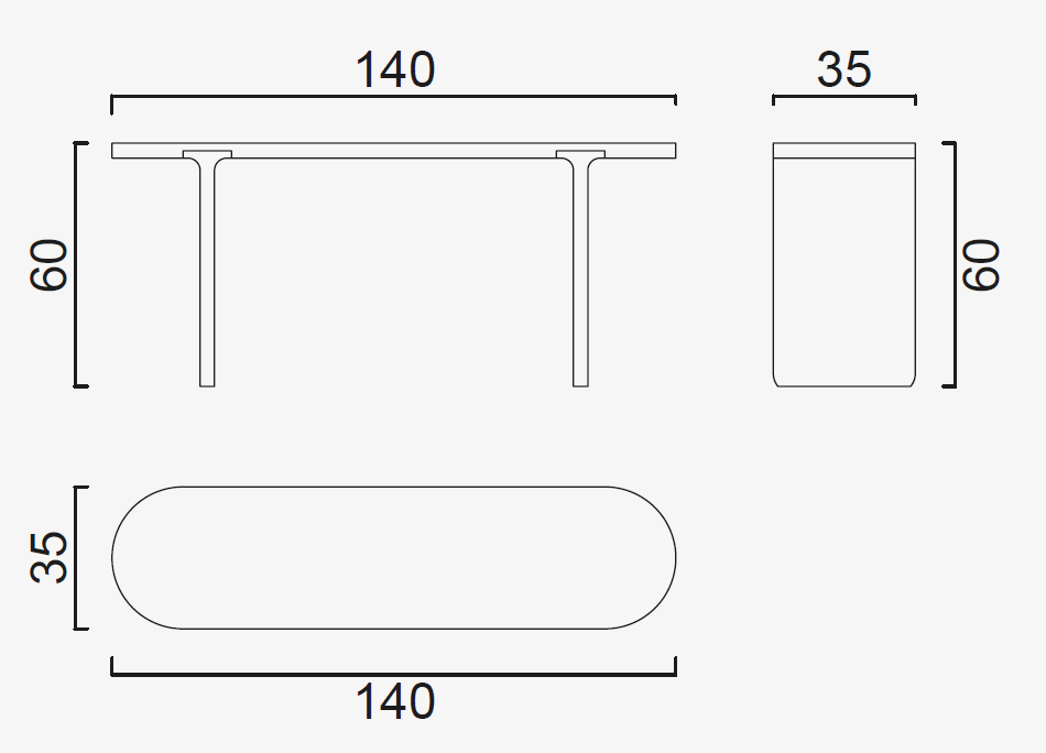 Конзолна маса «Max» - с естествен фурнир