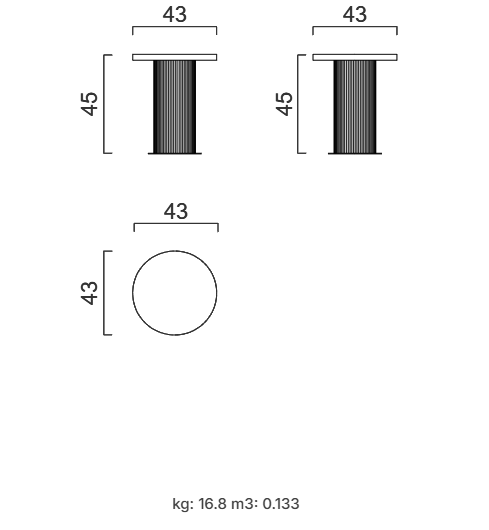 Помощна маса «Melody» - с травертин и естествен фурнир