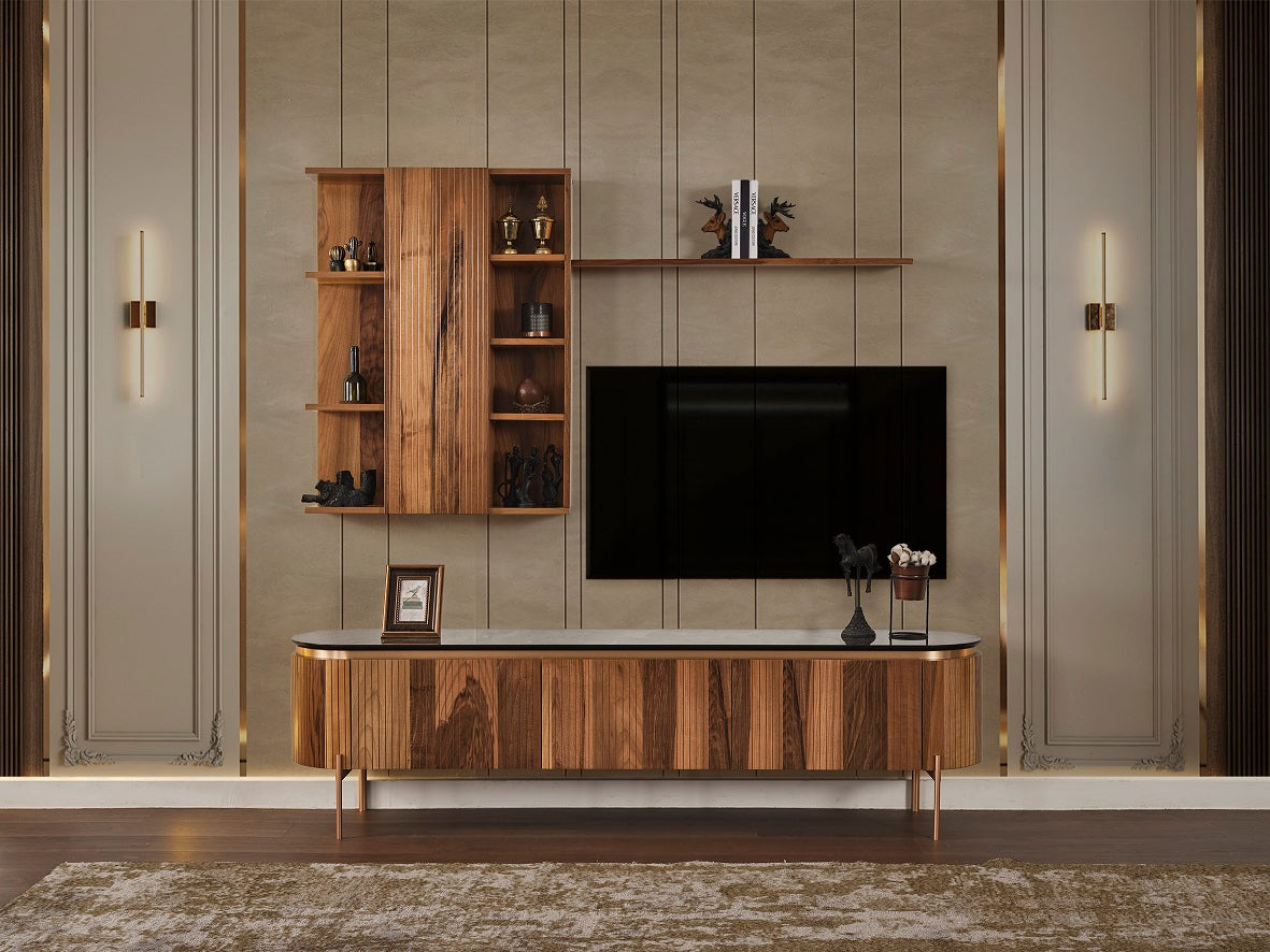 ТВ секция «Tesla Walnut»