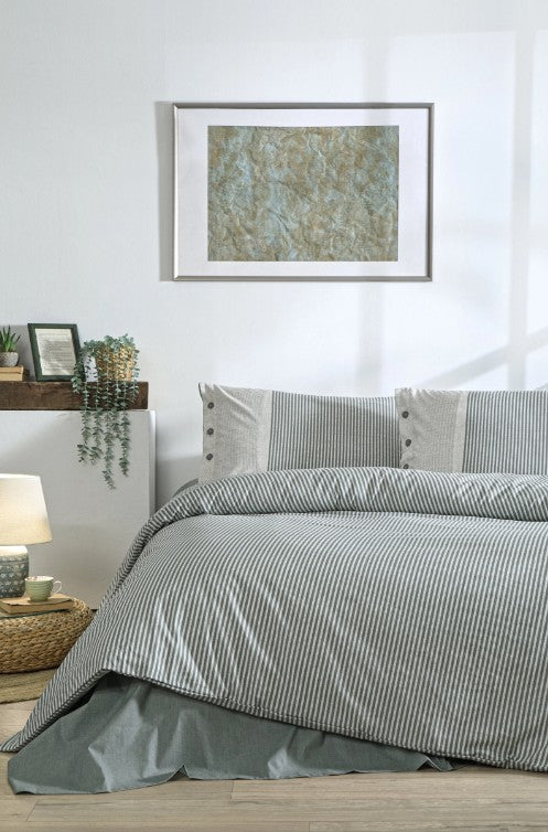 Двоен спален комплект «Natural Line Yesil» King size, 4 части, ранфорс