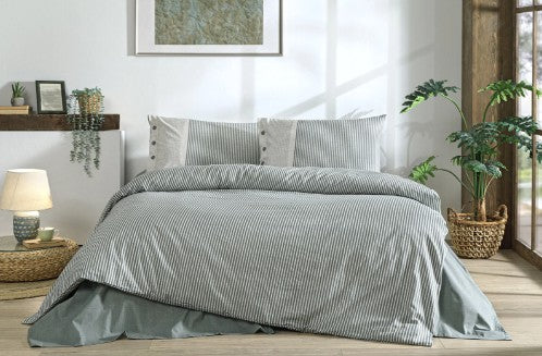 Двоен спален комплект «Natural Line Yesil» King size, 4 части, ранфорс