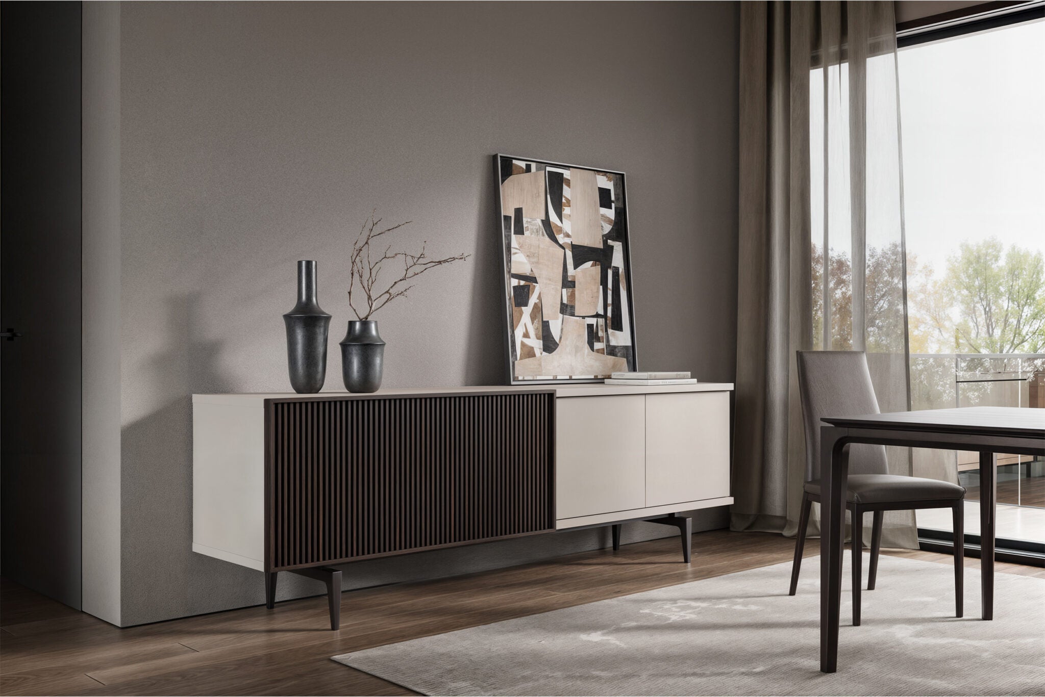 Бюфет «Nora» с естествен фурнир, два размера