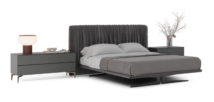 Тапицирано легло «Pado» модерно легло с табла, с включена подматрачна рамка