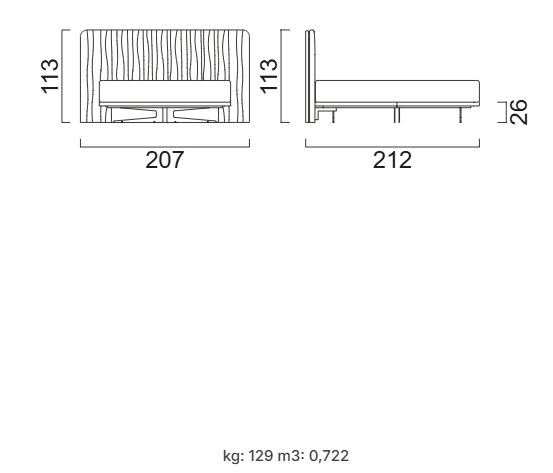 Тапицирано легло «Pado» модерно легло с табла, с включена подматрачна рамка