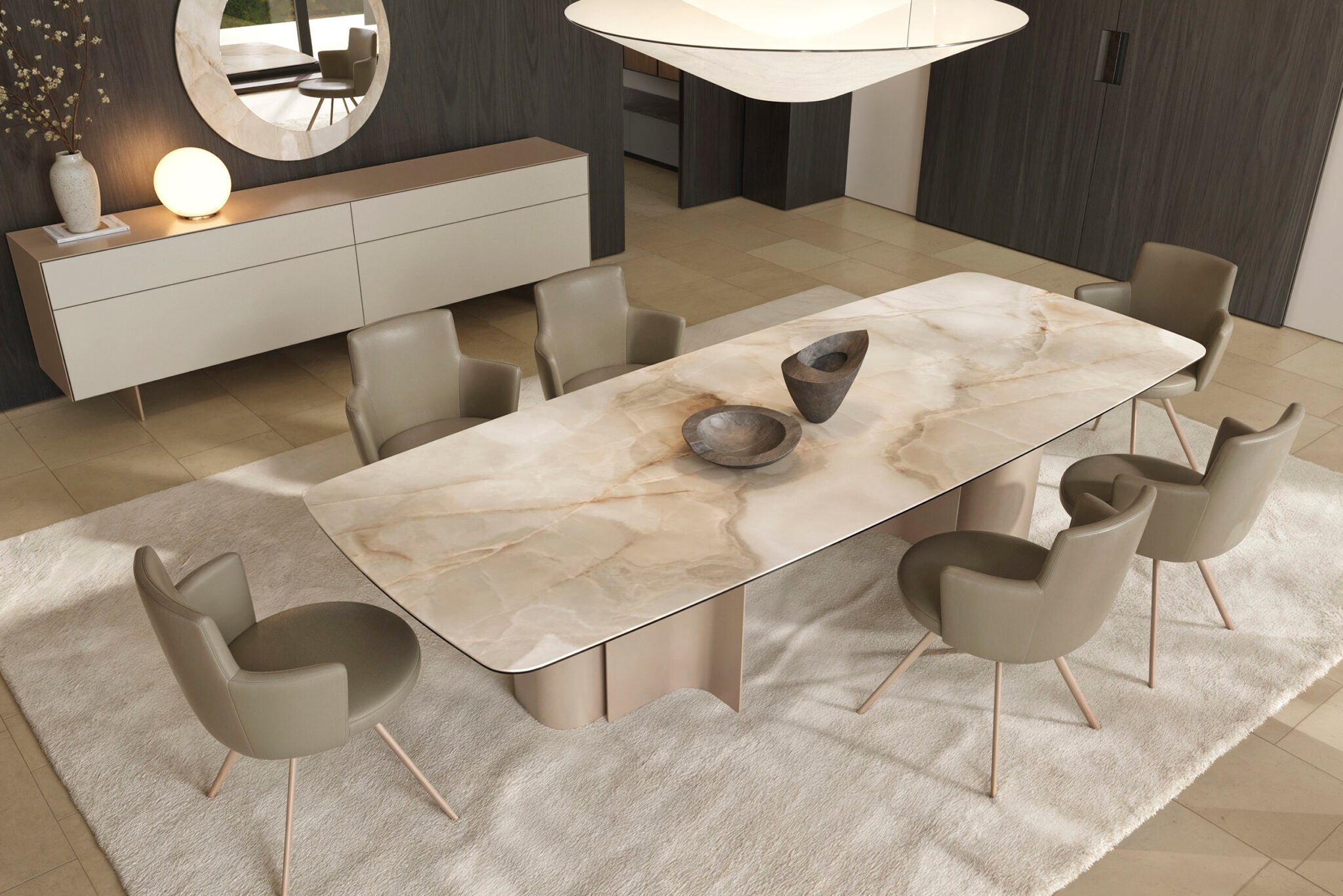 Трапезна маса «Pandora» + керамичен плот