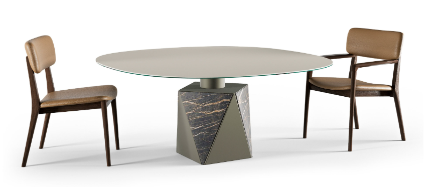 Трапезна маса «Pentagon» + керамичен плот, размер 150х65х150см