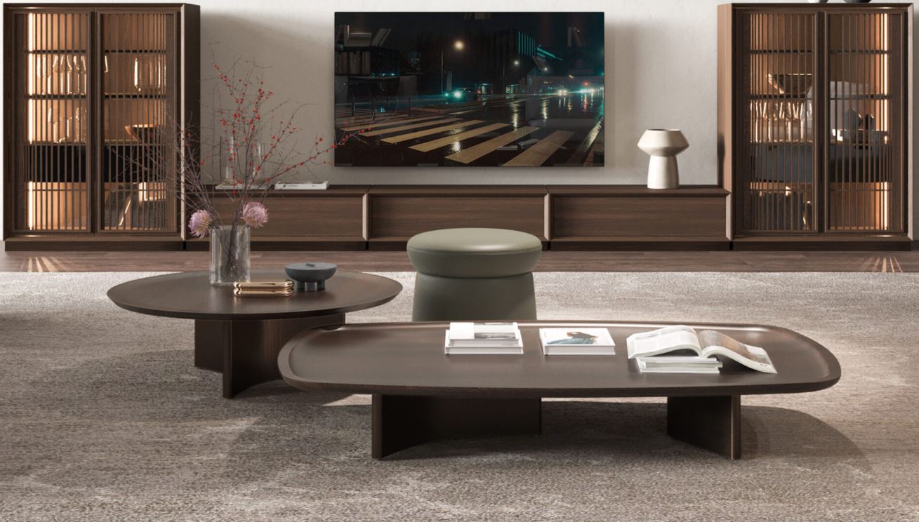 Холна маса «Riva Square» с естествен фурнир, размер 100х26х100см