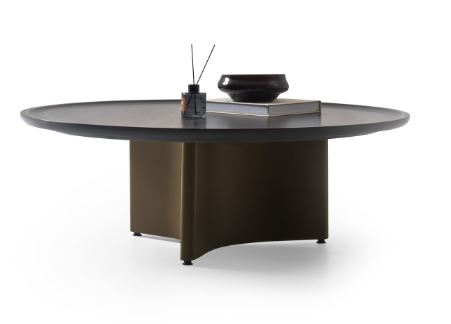 Холна маса «Riva Round» с естествен фурнир, размер 100х33х100см