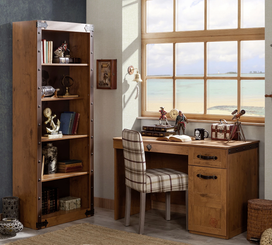 Бюро «Pirate» + чекмеджета и шкаф, размери 117х76х60