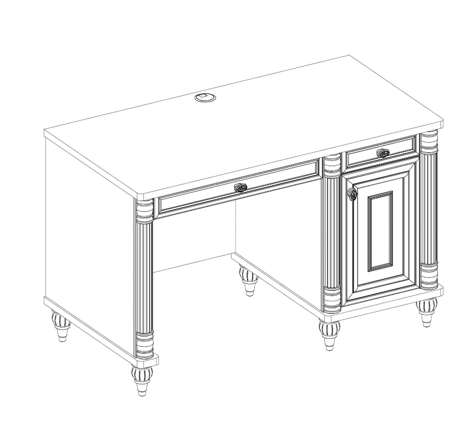 Бюро «Romantic» с размер 117x75x61