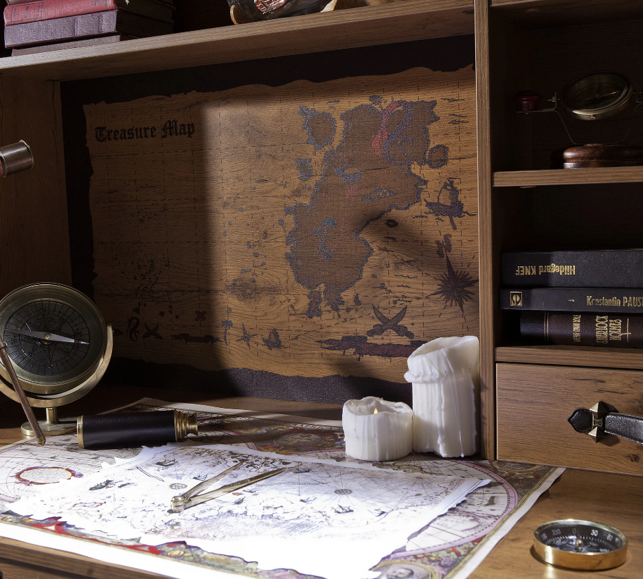 Надстройка за бюро «Pirate» + чекмедже и рафтове, размер 115х106х37см