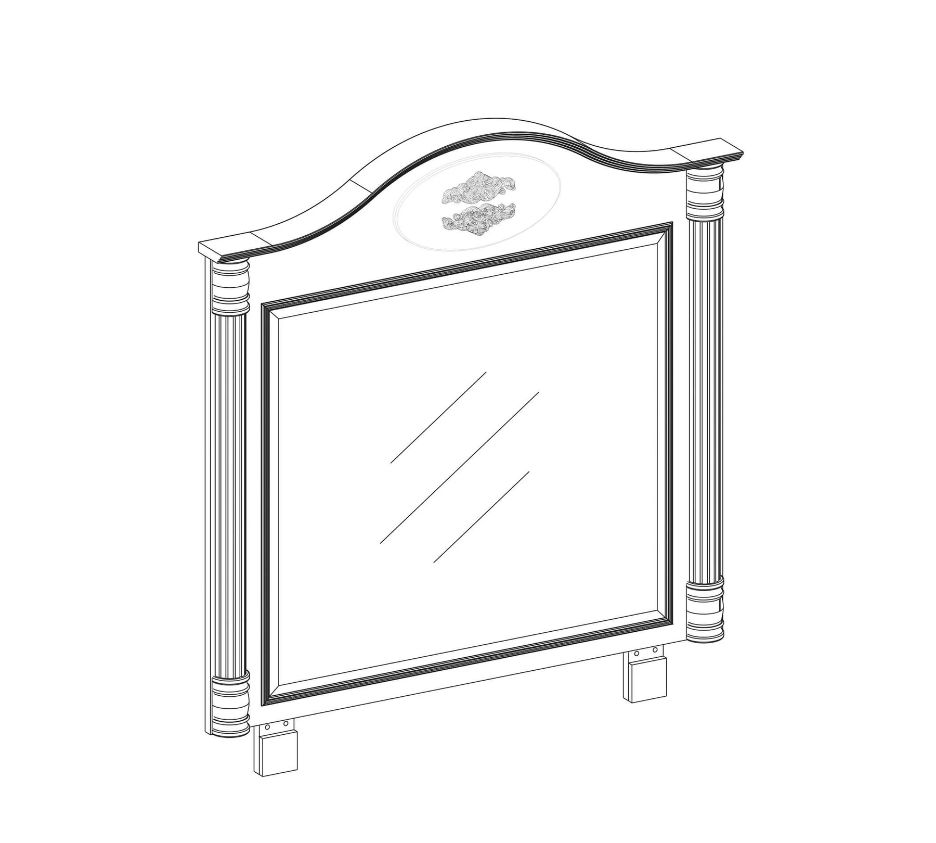 Огледало «Romantic» с размер 90х88х7см