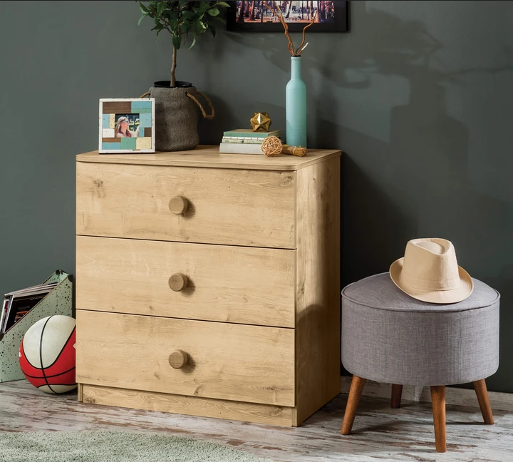 Скрин «Mocha» с три чекмеджета, размер 73х75х43см