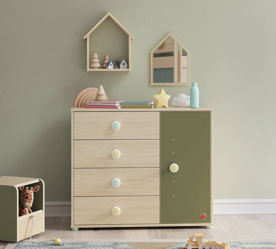 Огледало «Montes Natural» + етажерка, размер 38х43х12см