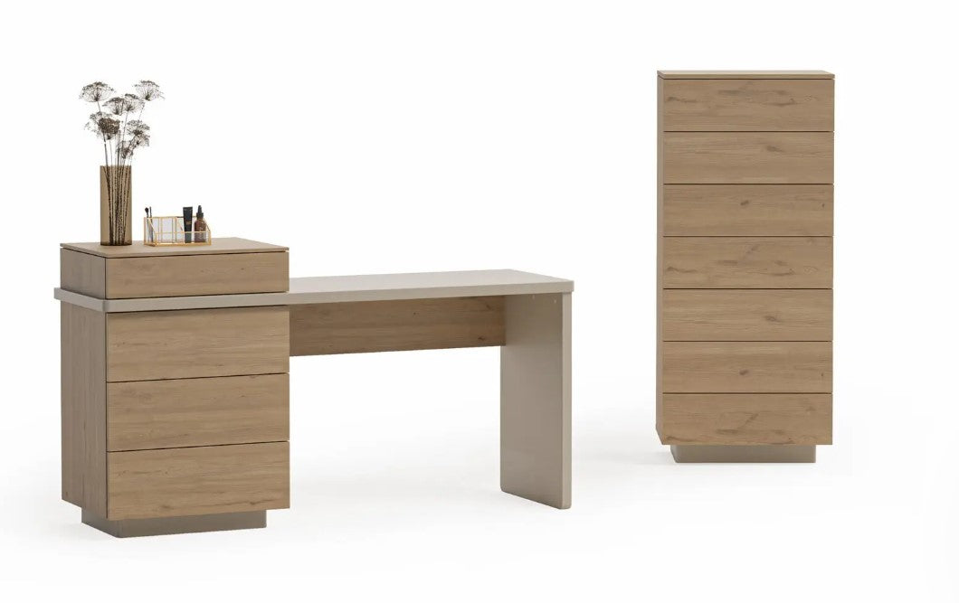 Тоалетка «Osaka» + скрин с четири чекмеджета, размер 160х90х47см