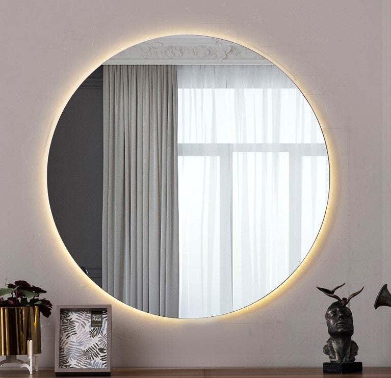 Огледало за бюфет «Tesla Ecru & Gold» с размер 90х90х3см