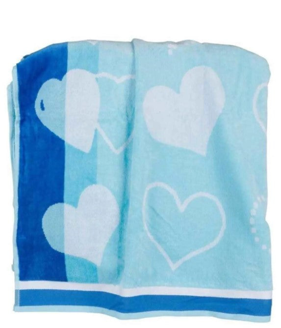 Плажна хавлия «Love Story Mavi» памук, кадифе, размер 70х140см