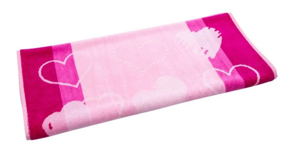 Плажна хавлия «Love Story Pembe» памук, кадифе, размер 70х140см