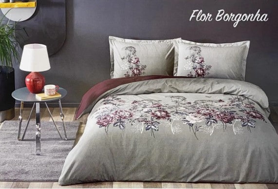 Двоен спален комплект «Gri For Borgonha» - 4 части, ранфорс