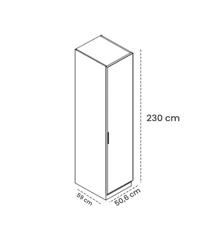 Модулен гардероб «Defne» - 4 модула, с осветление, стъклени врати