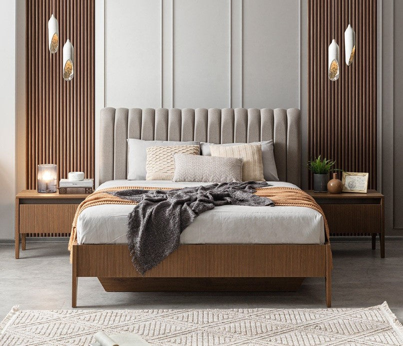 Легло «Wood» с място за съхранение, повдигащ механизъм