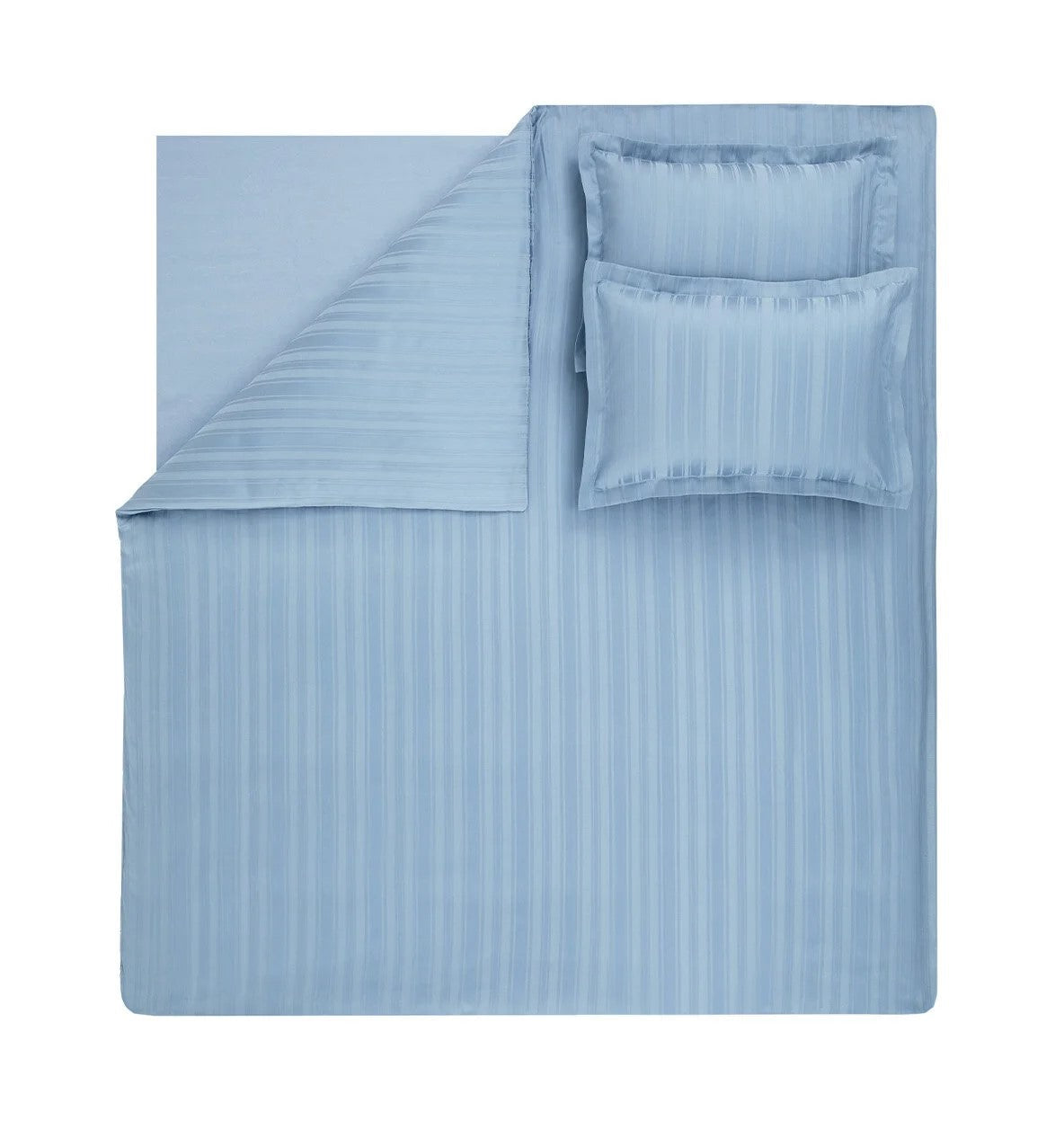 Двоен спален комплект «Shelly Indigo» - 4 части, памучен сатен, бамбук