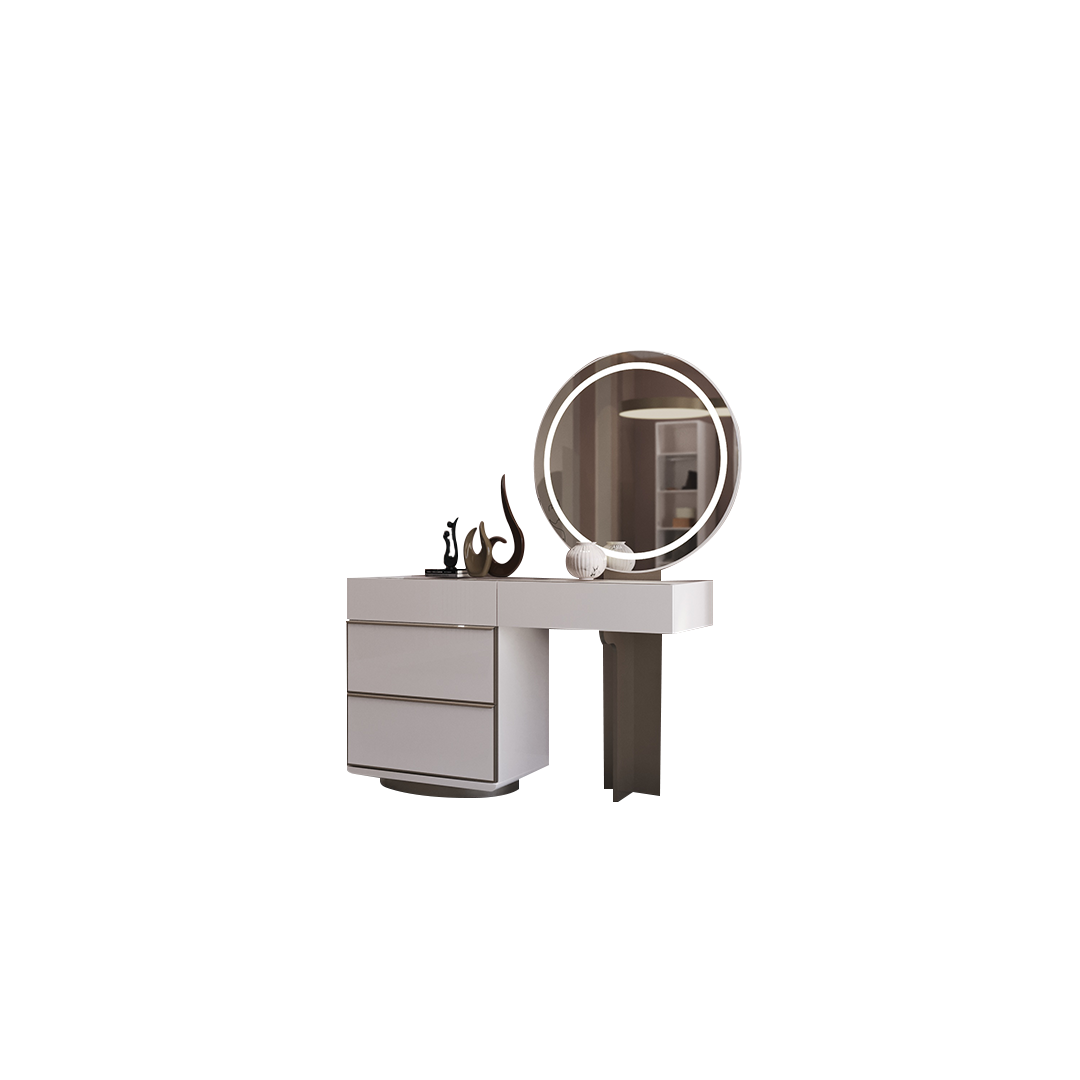 Тоалетка «Kasmir» + скрин с четири чекмеджета и огледало, размер 143х86х45см