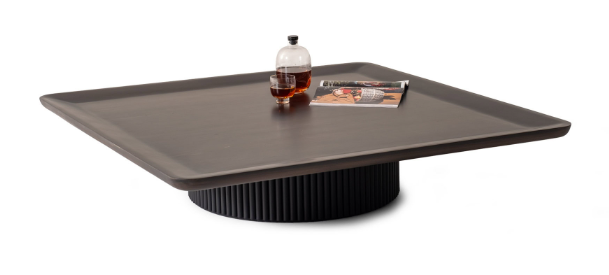 Холна маса «Solid Big» с естествен фурнир, размер 120х25х120см