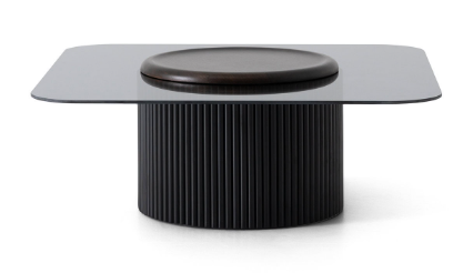 Холна маса «Solid Small» - стъклен плот, размер 97х38х97см