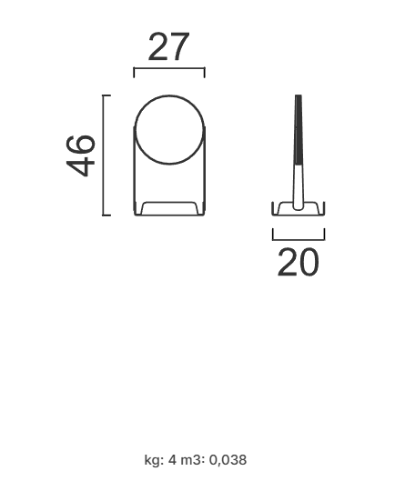 Огледало «Soli» с размер 27х46х20см