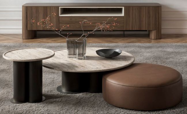 Помощна маса «Trio» - с травертин