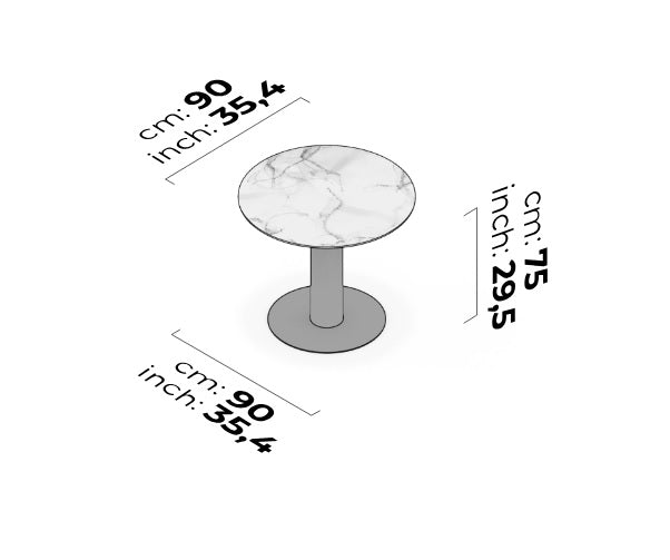 Трапезна маса «Reni» с керамичен плот