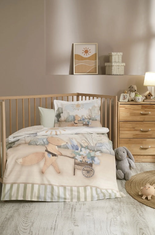 Бебешки спален комплект «Petit» - 3 части, памук ранфорс