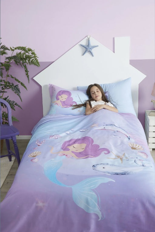 Детски спален комплект «Sereia» - 3 части, памук ранфорс