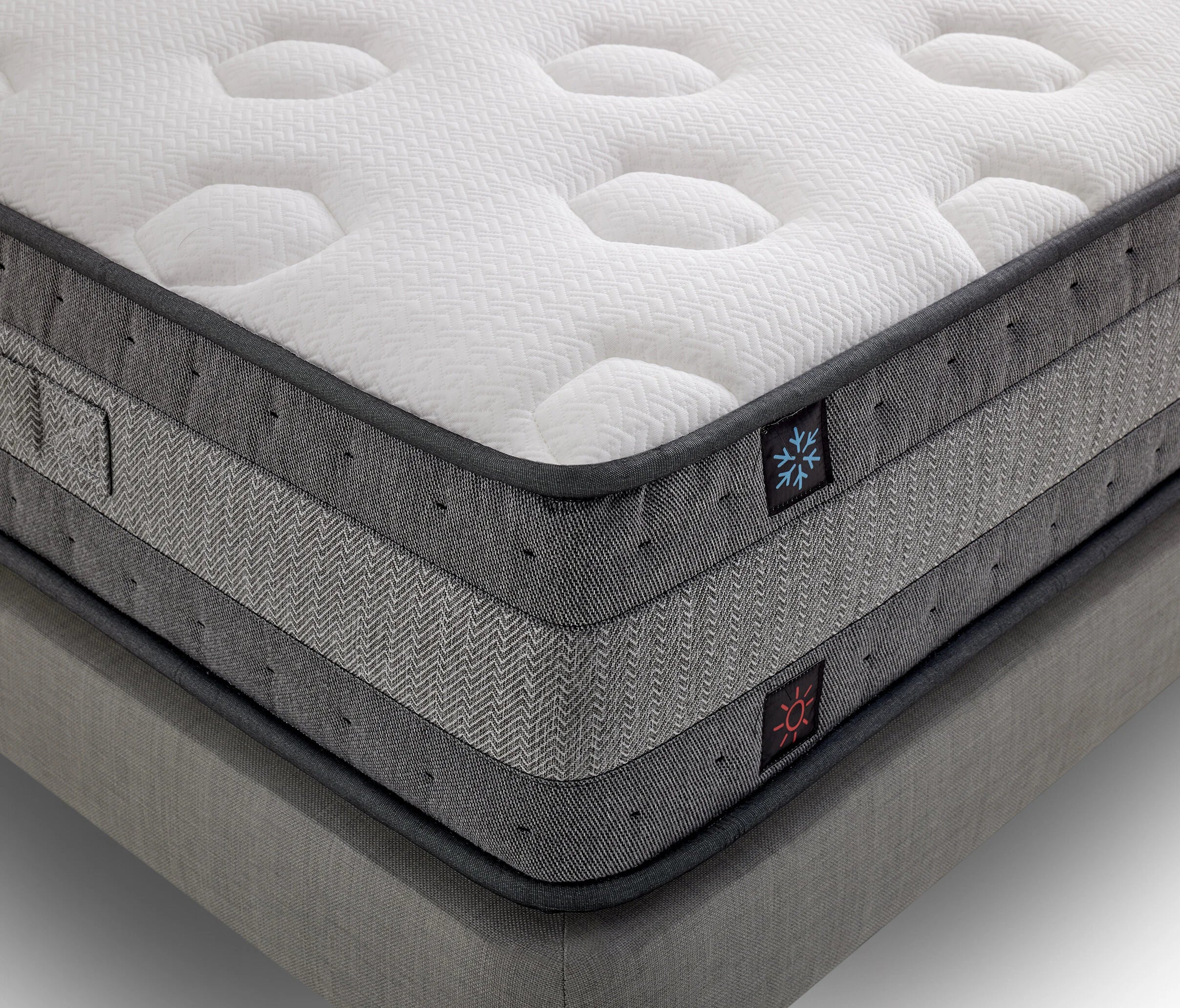 Тапицирано легло «Canto» + Матрак «Cool&Wool» + табла «Cool Action» с място за съхранение, матрак с лятна и зимна страна