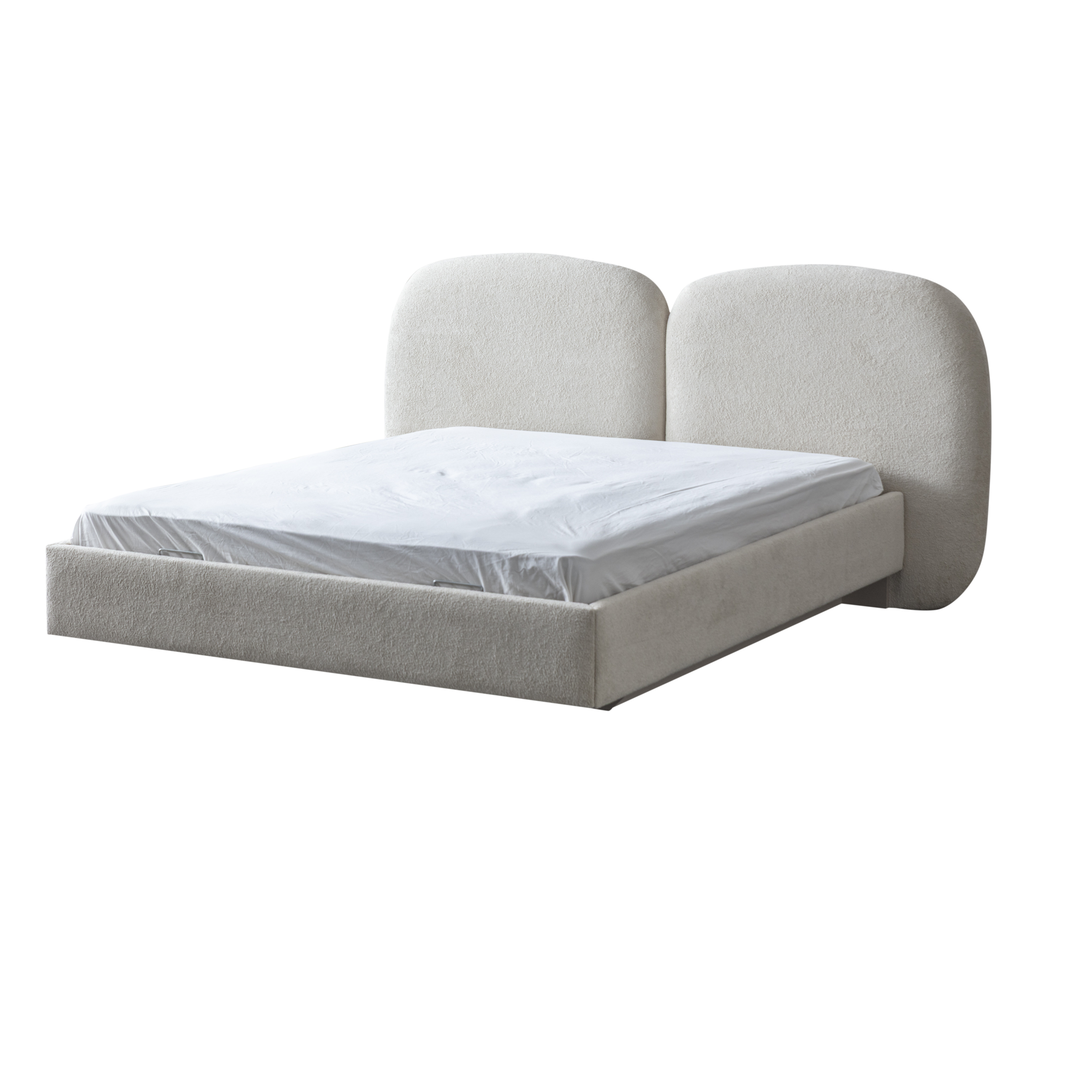 Тапицирано легло «Japandi» с място за съхранение, повдигащ механизъм