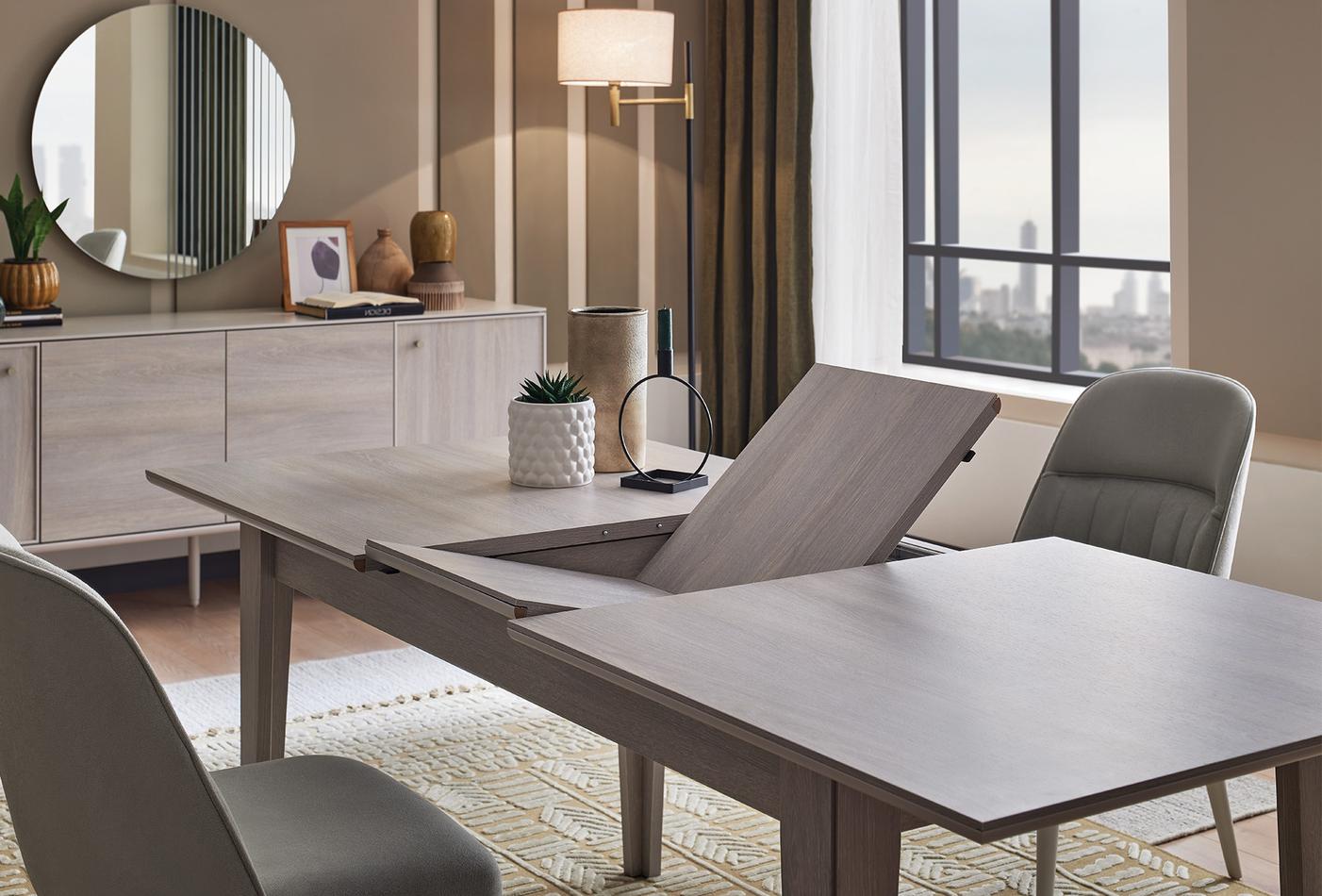 Трапезна разтегателна маса «Basel» с размер 160х77х90см