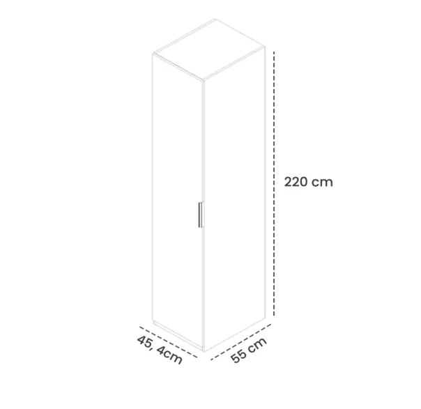 Модулен гардероб «Adessa» - 4 модула, с осветление, стъклени врати