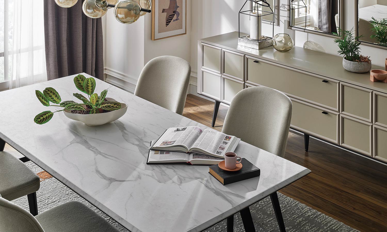 Tрапезна маса «Agata Metal» с размер 200х76х90см