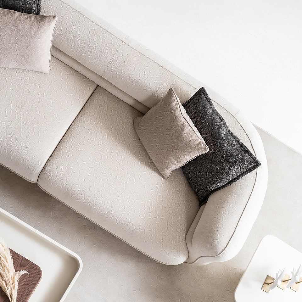 Триместен диван «Alfa» + 2 декоративни възглавници, ширина 255см