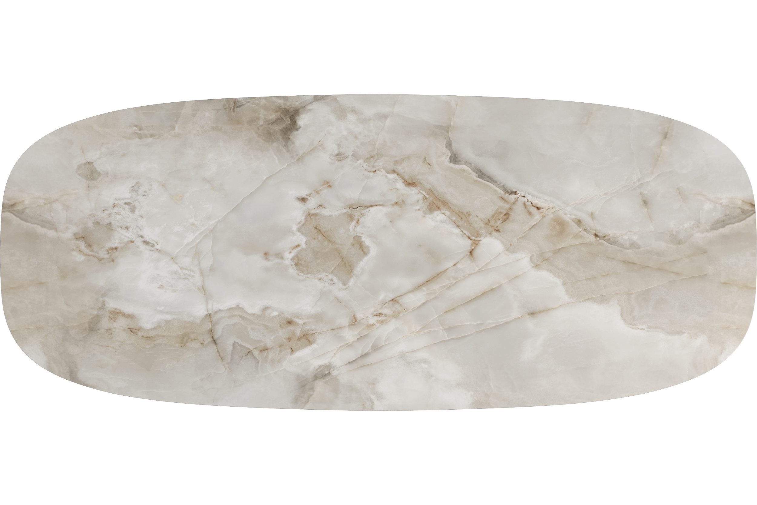 Трапезна маса «Ark» + керамичен плот и естествен фурнир, размер 275х75х110см