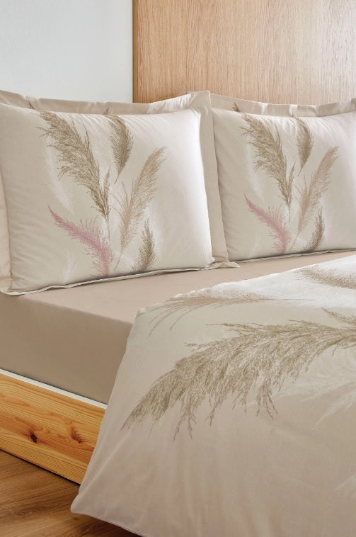 Двоен спален комплект «Miscanthus» - 4 части, памук ранфорс